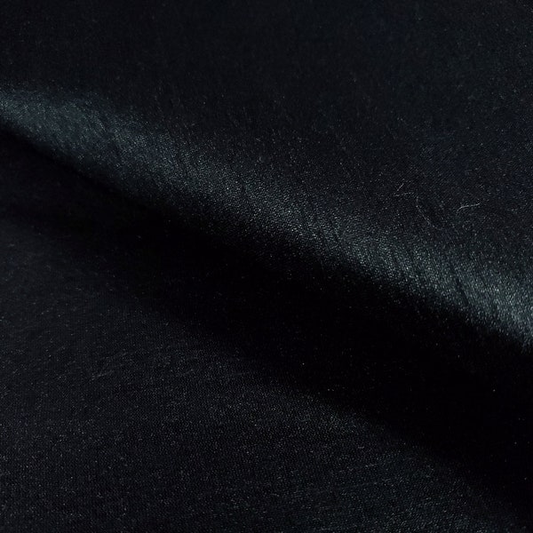 Black Dupioni Silk Fabric main image 1