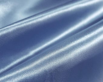 Baby Blue Charmeuse Satin Fabric, 58" Wide - By The Yard