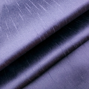 Dupioni Faux Silk Silver Lavender Purple Fabric 58&quot; By The Yard | Dusty Purple Shantung for Formal Gowns, Special Occasion Wear & Decor