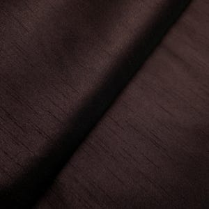 Regal Espresso Brown Dupioni Fabric by the Yard, 58" Wide Material, 5oz Faux Silk Shantung Upholstery Cloth for Pillows Cushions Costumes
