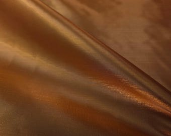 Copper Bronze Metallic Shimmer Lame Fabric / 40" Wide / Sturdy Structure / By The Yard
