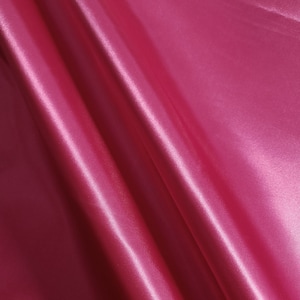 Heavy Bubblegum Pink Bridal Duchess Satin Fabric 58&quot; By The Yard Poly Satin