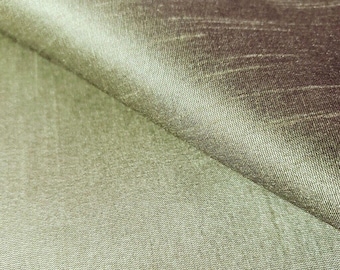 Dupioni Faux Silk Sage Green Fabric 58" By The Yard | Earthy Olive Two Tone for Bridesmaid Dresses, Home Decor, Gowns, and Upholstery