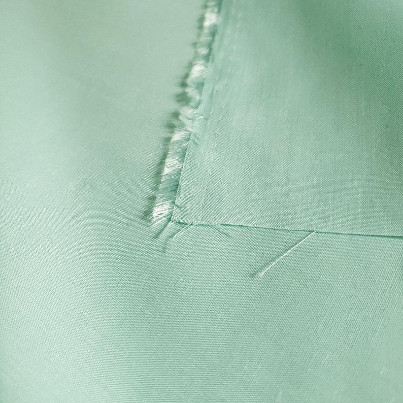 Solid Seafoam Mint Green Poly Cotton Fabric 58" By The Yard Aqua Green Cotton Blend Fabric image 4