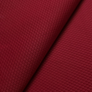 Red Cotton Pique Fabric by the Yard, 56" Wide Solid Drapery, 10oz Textured Honeycomb Upholstery Cloth for Pillows Cushions Curtains image 1