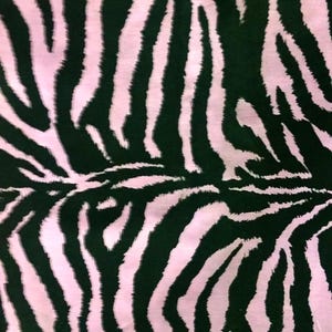 Pink Zebra Print Polycotton Fabric – 58" Wide, No Stretch
