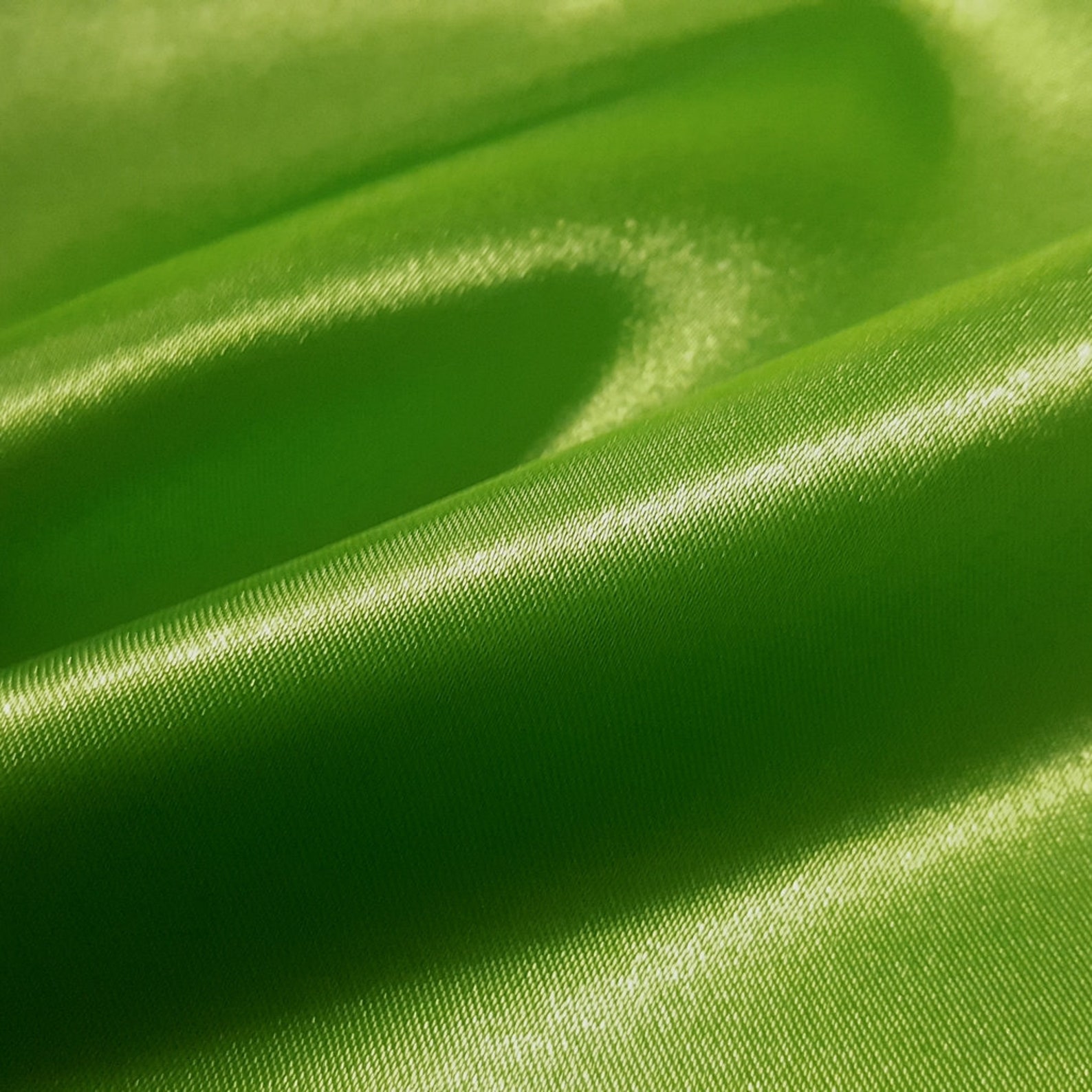 Lime Green Satin Charmeuse Fabric 58 By The Yard Shiny Etsy