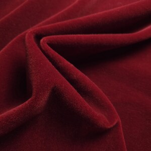Bordeaux Red Heavy Plush Velvet 58" BY THE YARD, 2lb Upholstery Fabric for Sofas, Headboards & Drapery (Final Sale Item)