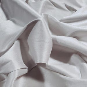 Dupioni Faux Silk Platinum Gray Fabric 58" By The Yard | Lustrous Light Silver for Modern Bridal Gowns, Formal Wear, and Costumes image 7