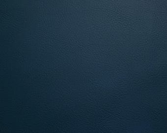 Midnight Teal Blue Upholstery Vinyl Fabric, 54" Wide, Matte Eggshell Texture Faux Leather by the Yard
