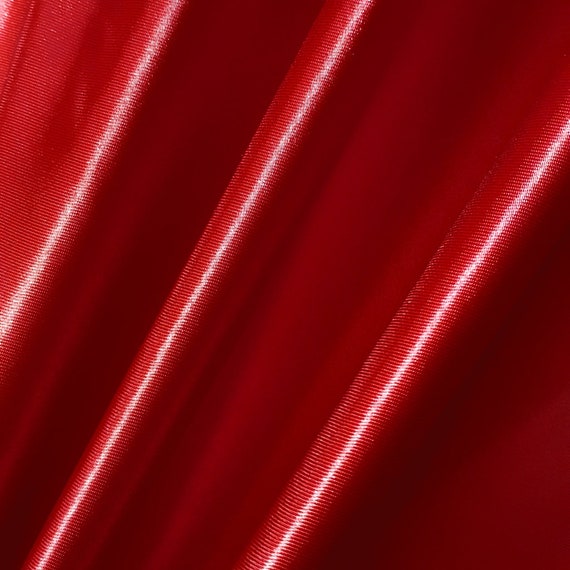 Red Medium Satin Fabric Shiny Polyester 58 Medium Weight Charmeuse By The  Yard