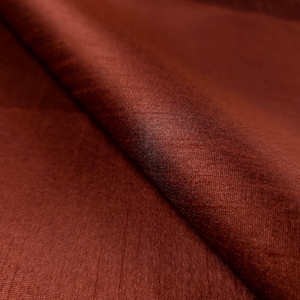 Dupioni Faux Silk Copper Penny Brown Fabric 58" By The Yard | Metallic Two Tone for Fall Decor, Steampunk Costume, Drapes, Formal Gowns