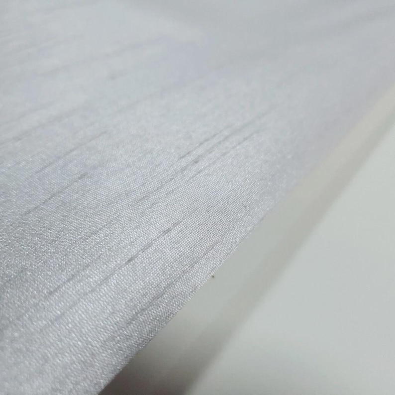 Dupioni Faux Silk Platinum Gray Fabric 58" By The Yard | Lustrous Light Silver for Modern Bridal Gowns, Formal Wear, and Costumes image 4