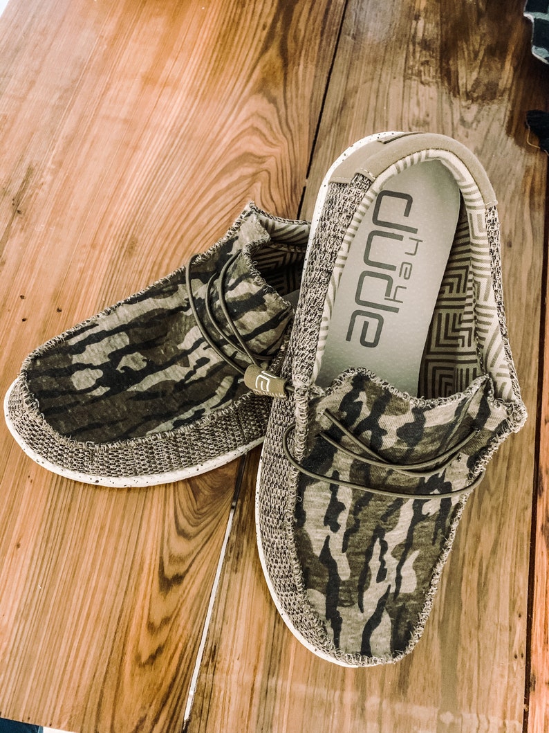 Custom Hey Dudes | Bottomland Camo 