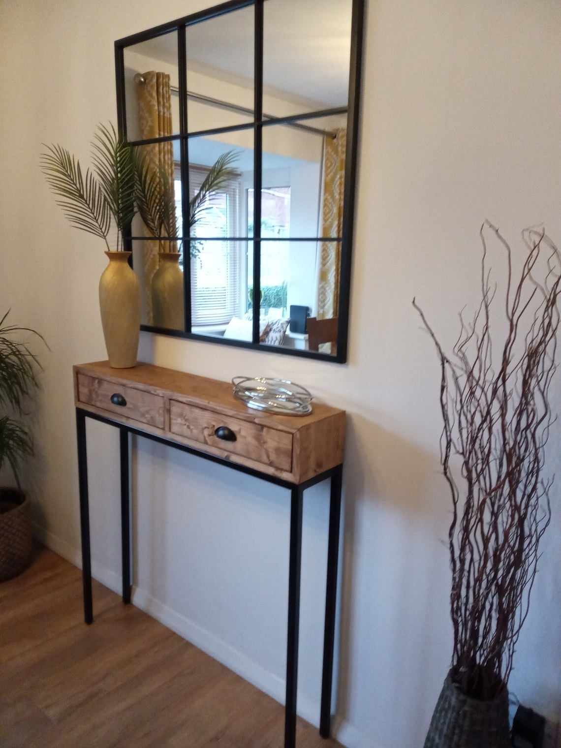 Console Table With Drawers Narrow Entryway Table Radiator Etsy UK