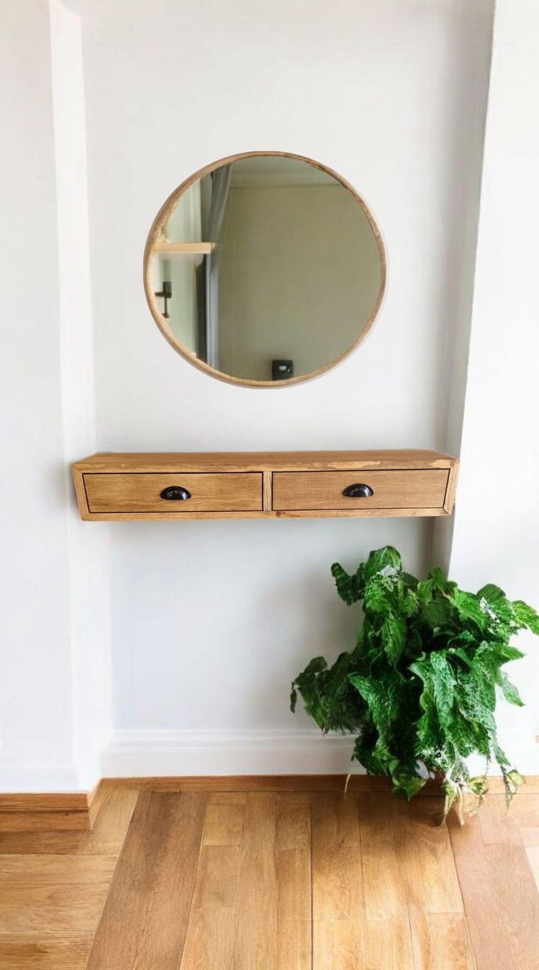 Floating Simple Console Table Floating Console Table With Drawers - Etsy UK