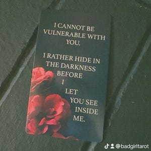 1 lecture de carte | Deck d'Oracle Confessions sombres