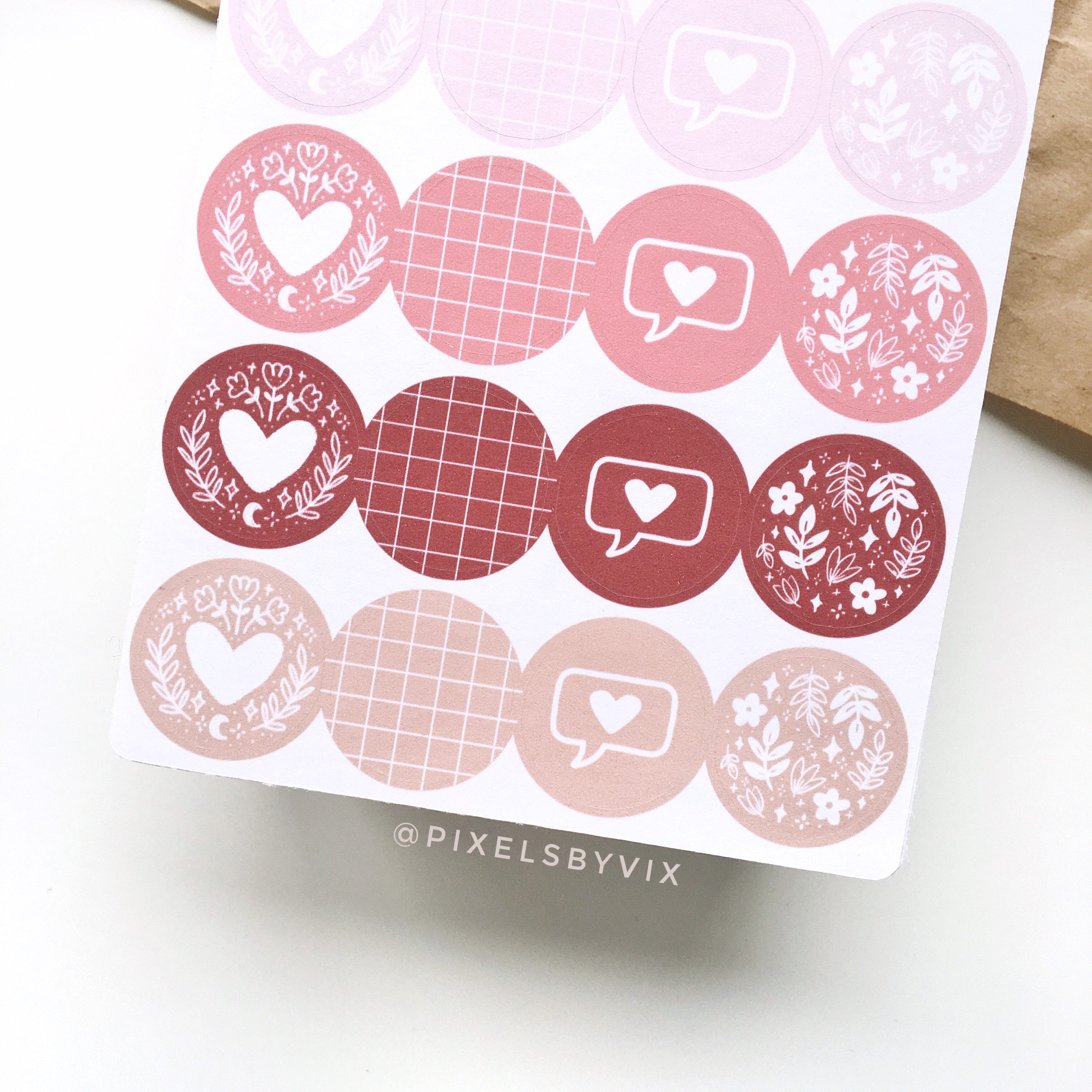 Hand Painted Watercolor Printable Bullet Journal Stickers Etsy