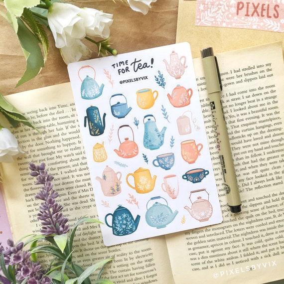 Planner & Bullet Journal Sticker Sheet TEA Sticker Sheet Paper Stickers ...