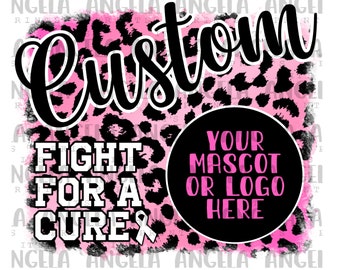 PNG Custom School Spirit Pink Out Brustkrebs Bewusstsein Heilung Maskottchen Design Fußball Volleyball Cheer Basketball Lehrer für Sublimation DTF