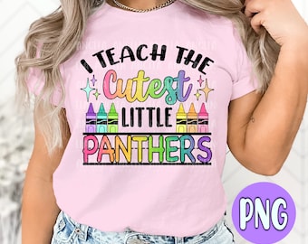 PNG Panthers Teacher School Mascot Elementary Pre K Kinder 1st 2nd 3rd 4th 5th 6th Appreciation Gift for Sublimation DTF ScreenPrint Shirt
