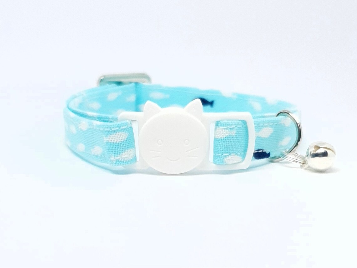 Fish Print Cat Collar Printed Cat Collar Kitten Male Cat Etsy