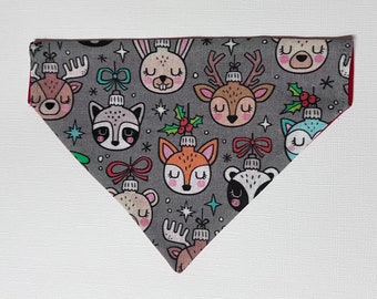 Christmas Animal Baubles Cat Bandana - Cat Bandana, Pet Bandana, Christmas Costume, Christmas Gift, Christmas Pet