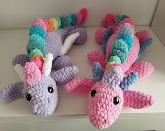 Dragon Crochet Pattern Amigurumi  , adorable colorful amigurumi pattern , US Terms PDF , New Year 2024 Dragon