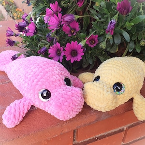 Manatee Crochet Pattern - DIY Amigurumi Tutorial - Easy Crochet Animal Pattern