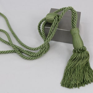 Adjustable Tassel Tieback / Curtain Tassel / Drapery Tassel / Green / Tieback