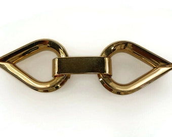 Vintage heavy duty Gold metal frog closure / READ DESCRIPTION / Buckle closure / buckle closure clasp  Made in Europe