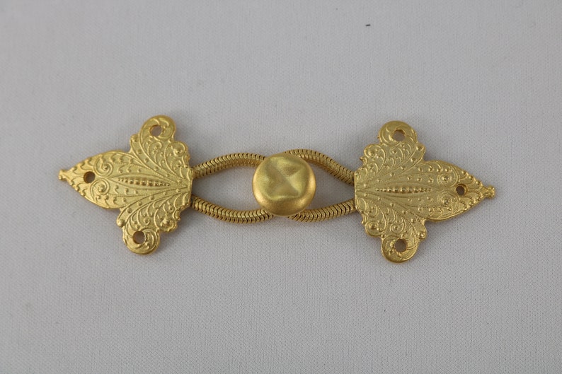 Vintage European Gold Metal Frog Closure / Sewing Closure Etsy