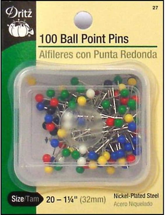 DritzR 100 Ball Point Pins / sewing pins 27 Etsy