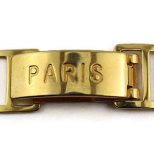 Vintage Gold Paris Metal Frog Closure, Sewing Closure, Made in France, Vintage gold belt buckle closure, Metal toggle clasp, sweater closure