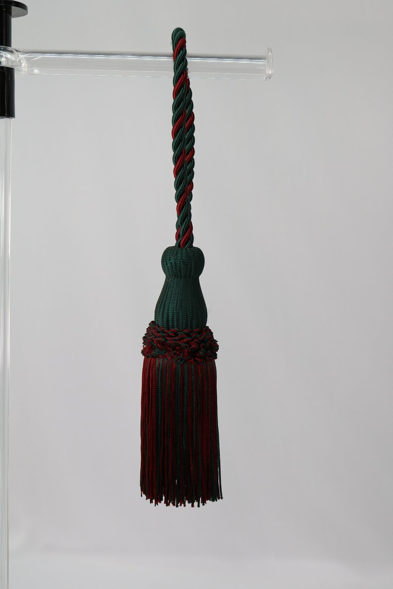 Vintage key tassel / Armoire tassel / Green Red / Tassel | Etsy