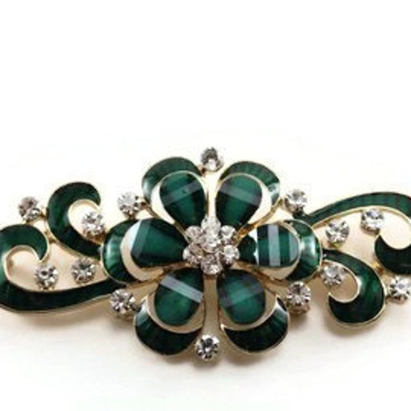 Green frog closure / sewing closure / Metal rhinestone closure / belt closure - clasp