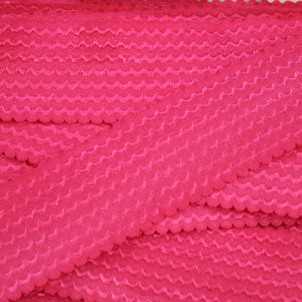 Hot Neon Pink- 3'' Wide / Soft Elastic Band / Elastic For Belt / Pink Waistband Elastic