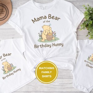 Winnie the Pooh matching family birthday shirts, 1st birthday shirt, First birthday party, Classic winnie the pooh, personalized custom name