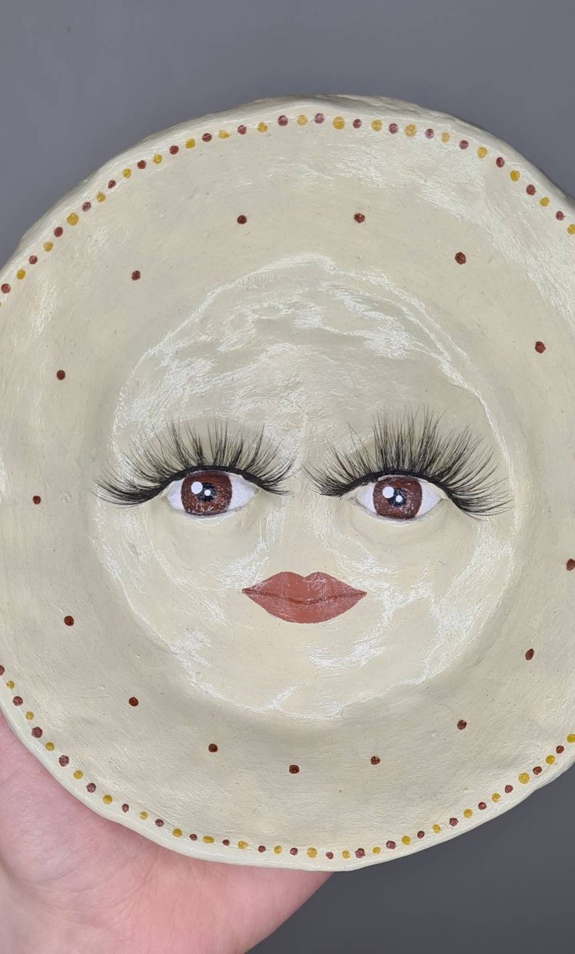 Air Dry Clay ivory Jewelry Bowl/plate/tray for Etsy