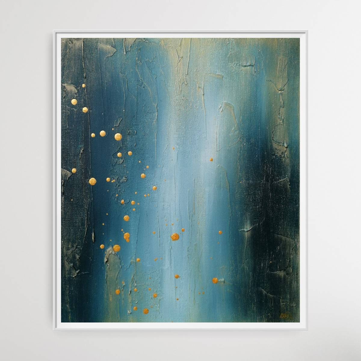 Gold Contrast I Original artwork Canvas art Abstract art Etsy