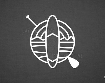 Dark Colors Stand Up Paddle Board Vinyl Decal Sticker in Dark Colors Stand Up Paddle Board Vinyl Decal Sticker in
