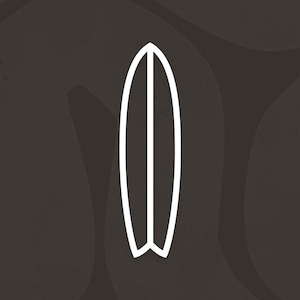 Surfbrett Vinyl Aufkleber Aufkleber, Minimal Laptop Aufkleber, Surfen Paddleboard Zubehör, Surf SUP Geschenk, Fernweh, Reise, Strumpffüller