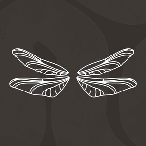 Dragonfly Vinyl Decal Sticker, Cottagecore Laptop Decals, Whimsical Campervan Accessories, Bug Wing Art, Nature Lover Gift, Stocking Fillers