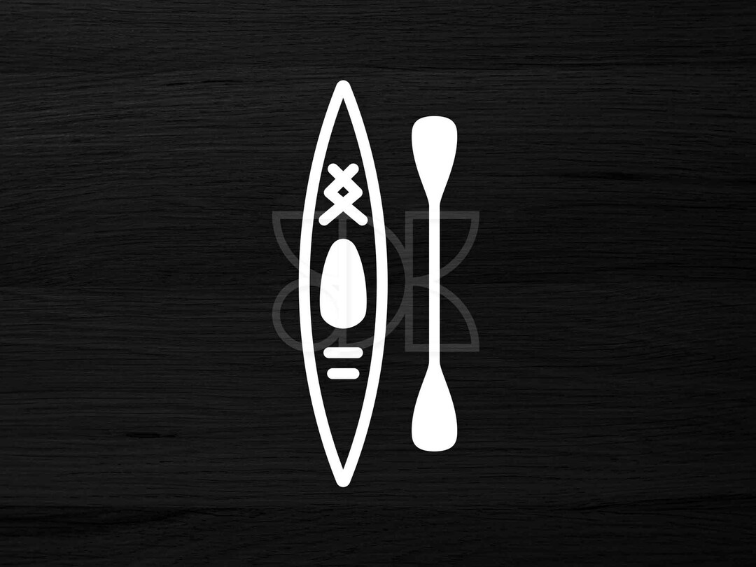 Kayak Vinyl Decal Sticker, Minimal Laptop Decals, Kayaking Campervan ...