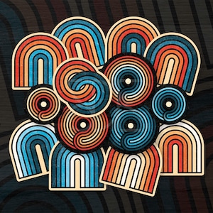 Adesivos Nostalgia, Decalque Fosco Resistente à Água, Disco de Vinil Retrô, Acessórios para Laptop com Bandeira do Orgulho, Presente para Amantes da Música dos Anos 60 e 70