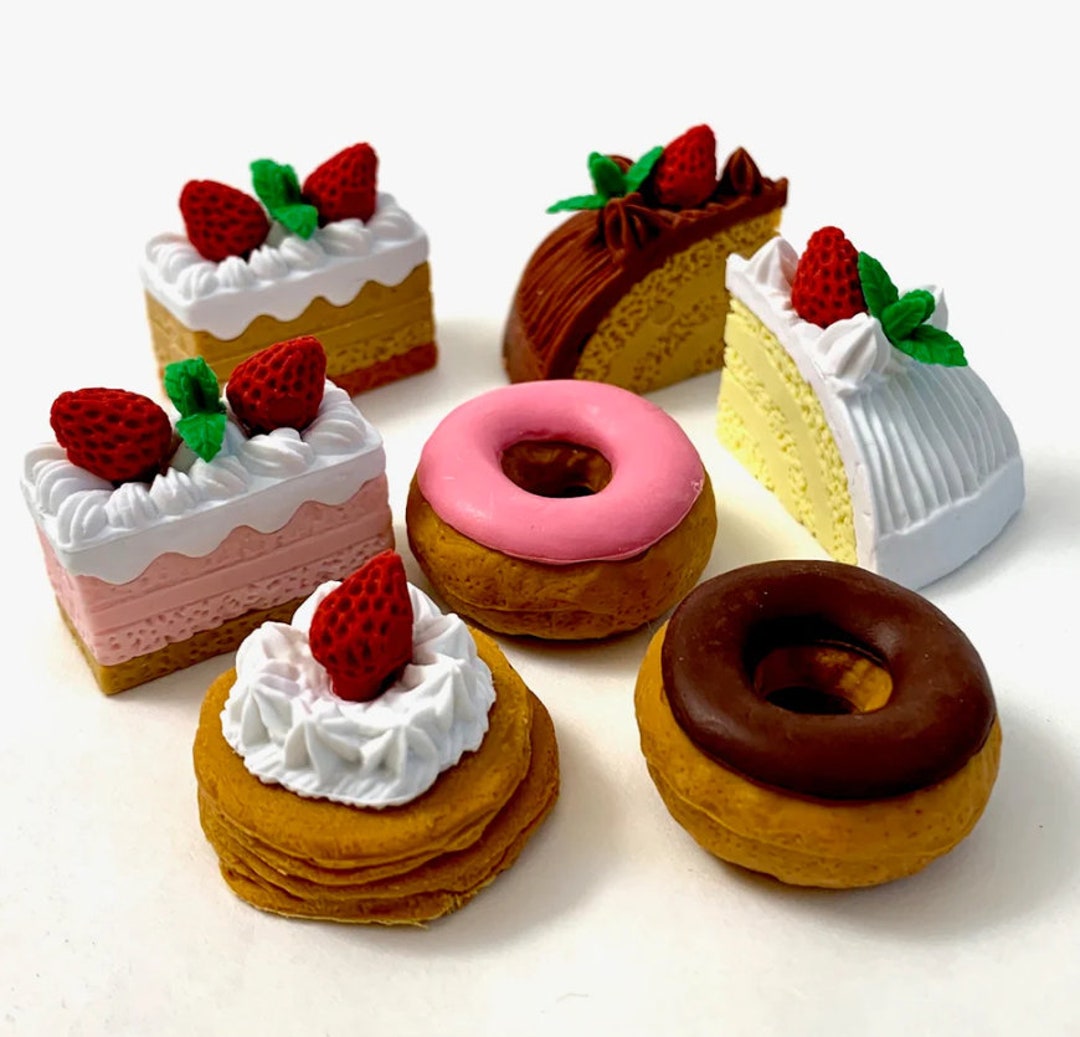 Mini Erasers Iwako Dessert Cake Food Erasers Super Cute Etsy