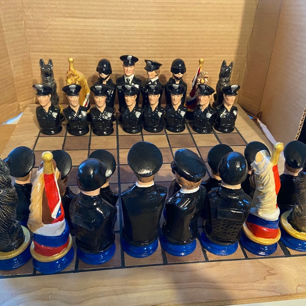 Chess Set Doc Holliday Police