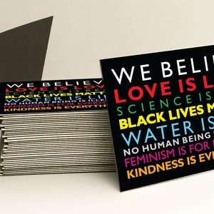 We Believe Car Magnet, Black Lives Matter Car Magnet, We Believe Magnet, Black Lives Matter Magnet, 4x5.25 30Mil Heavy Duty Magnets - 1pc