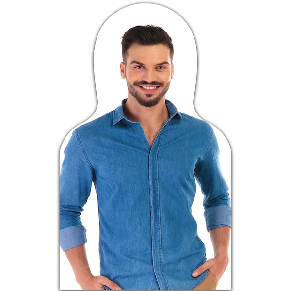 Custom Photo Cutout - Fan Cutouts - Party Cutouts - Custom Photo Cut Out - 18" X 30" cutout on 4mm White Corrugated Coroplast Plastic - 1pc