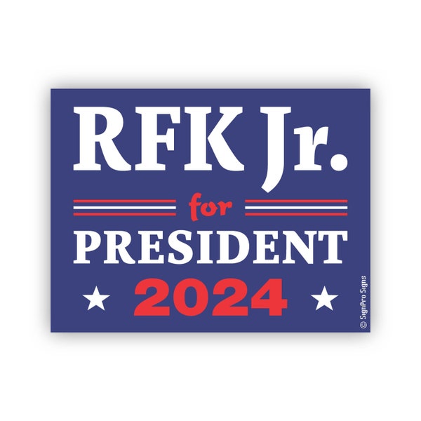 Kennedy 2024 Car Magnet, RFK Jr. for President Magnet, Robert F. Kennedy Jr. Magnetic Bumper Sticker, 4x5.25 30Mil Heavy Duty Magnets - 1pc